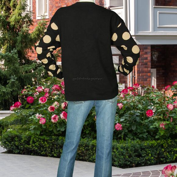 Betty Boop Polka Dot Crewneck Pullover Jumper Sweatshirt M - Picture 2 of 6